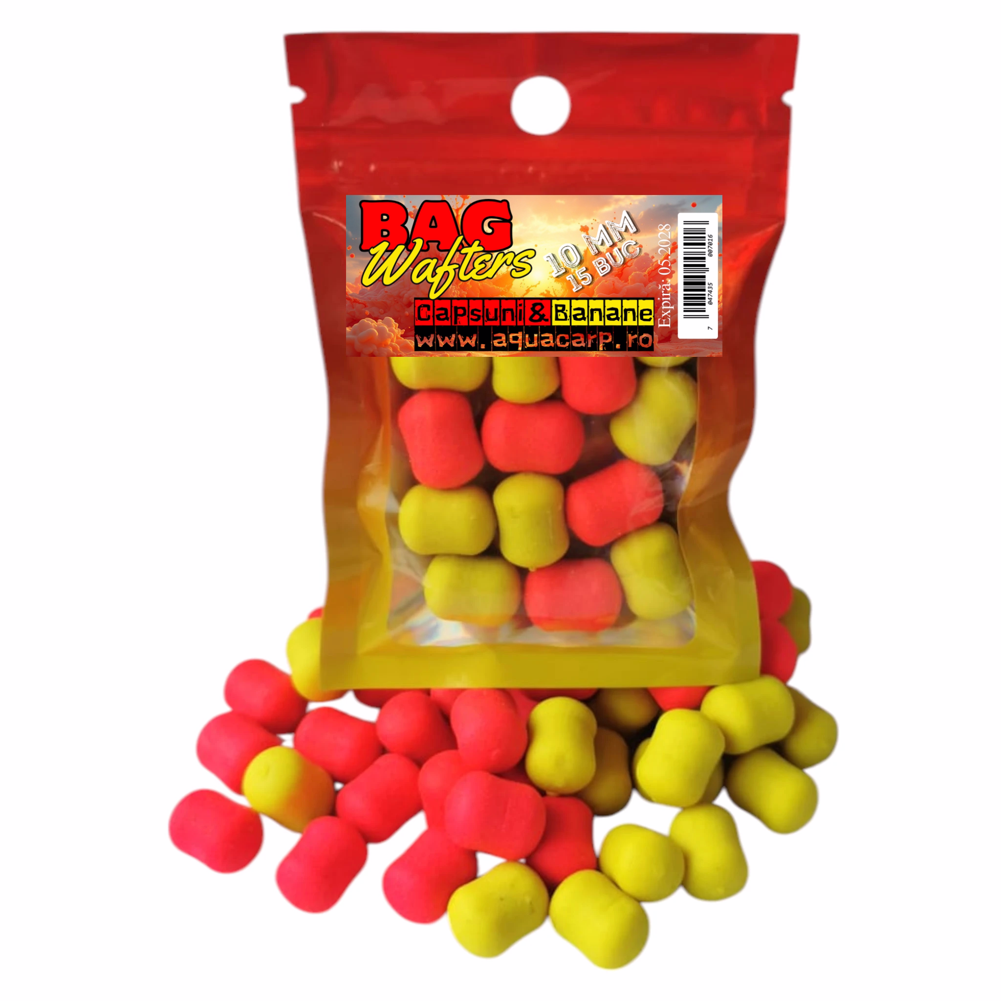 BAG Wafters 10mm Capsuni & Banane 15 buc.