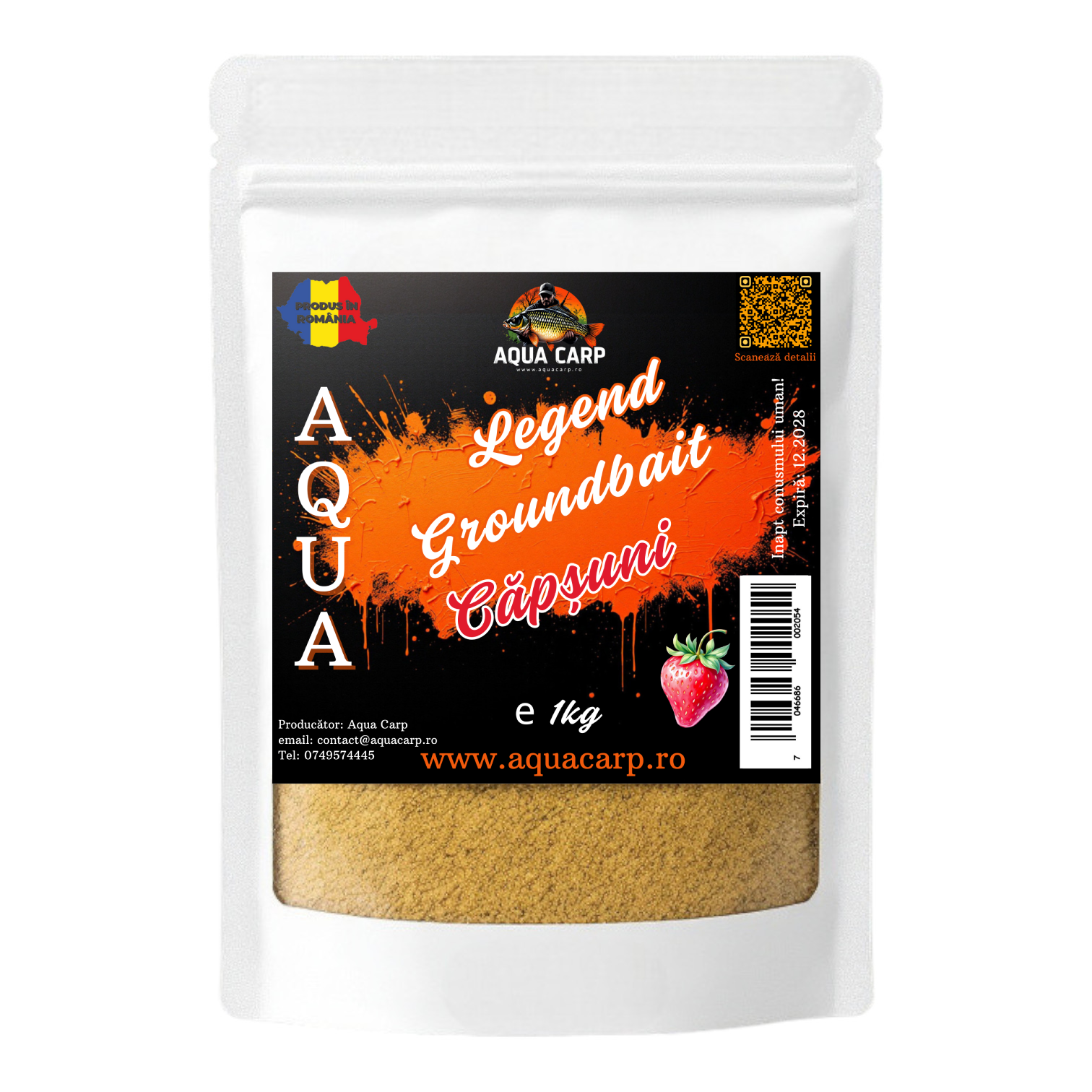 Groundbait Aqua Legend Căpșuni 1kg