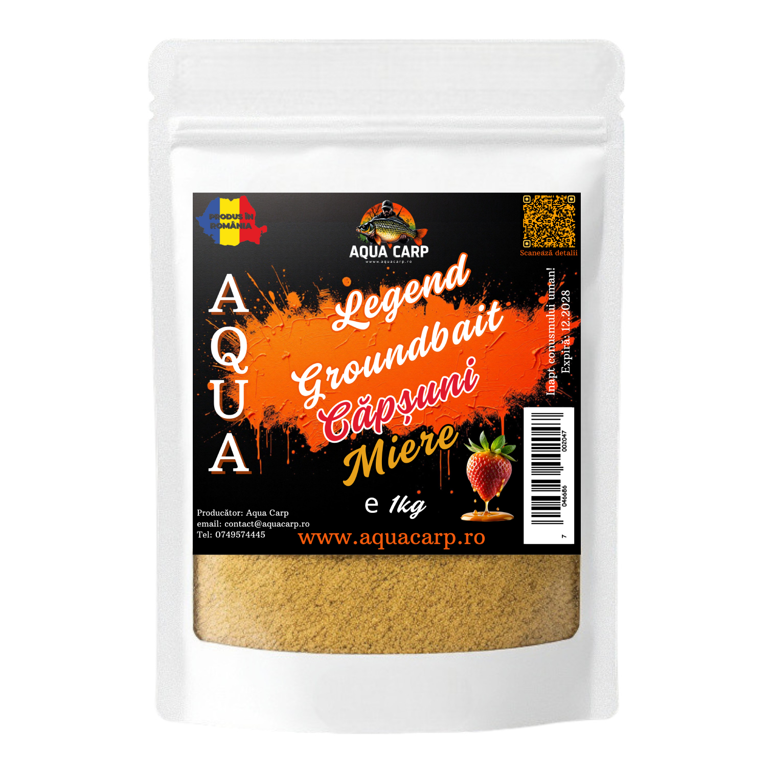 Groundbait Aqua Legend Căpșuni & Miere 1kg