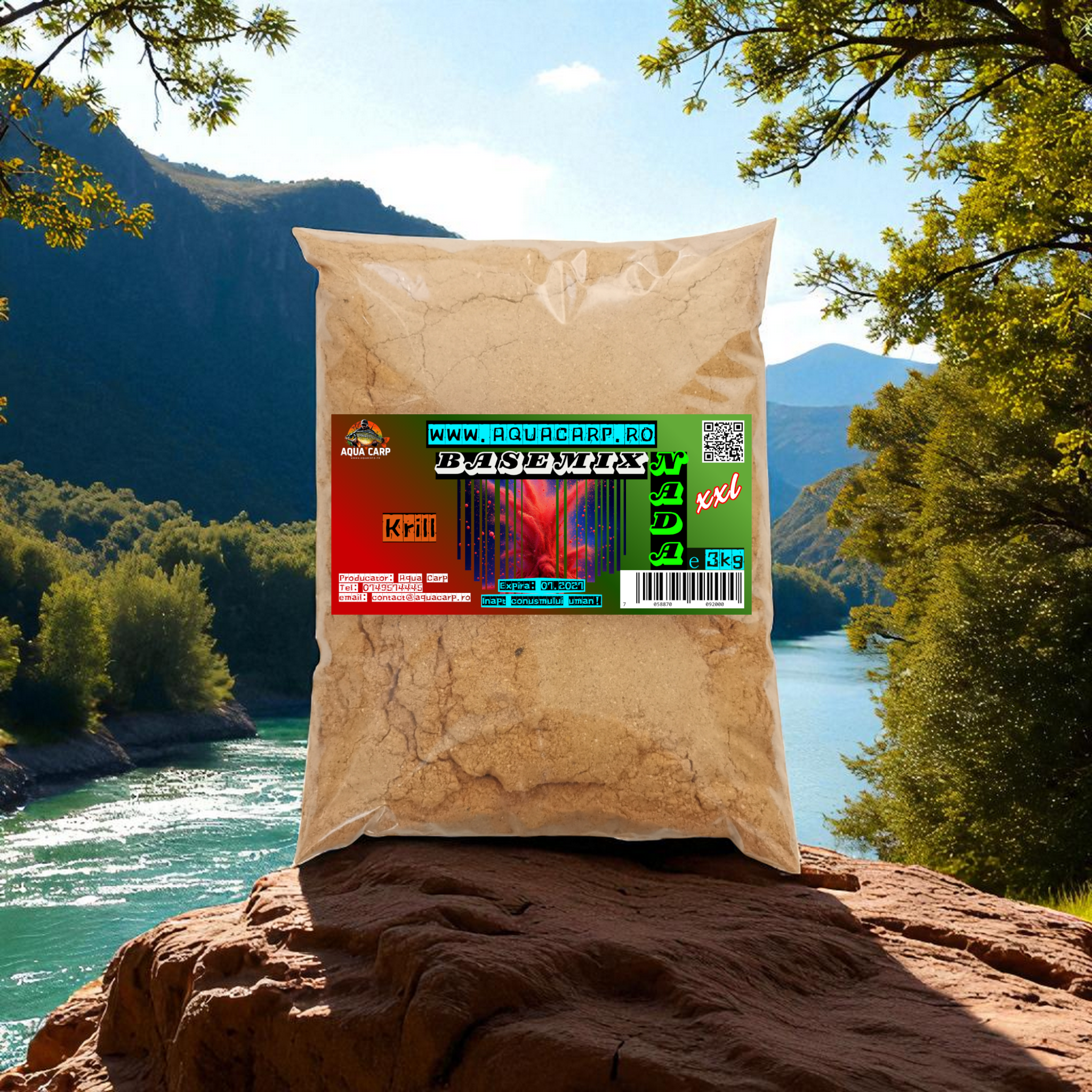 Groundbait BaseMix AquaCarp Krill 3kg