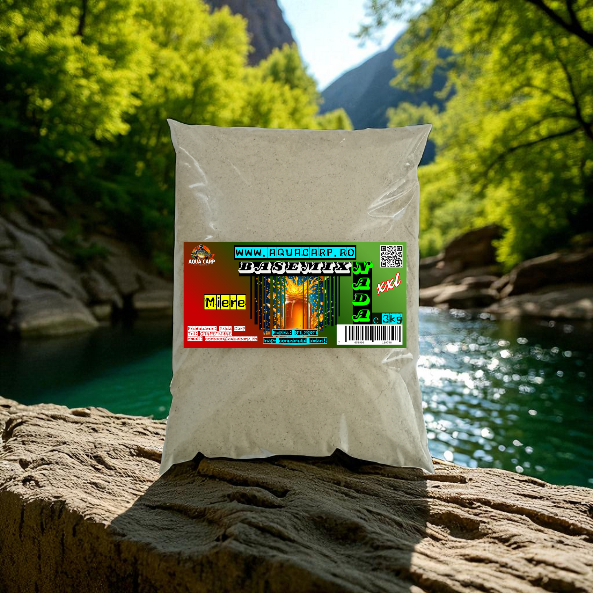 Groundbait BaseMix AquaCarp Miere 3kg