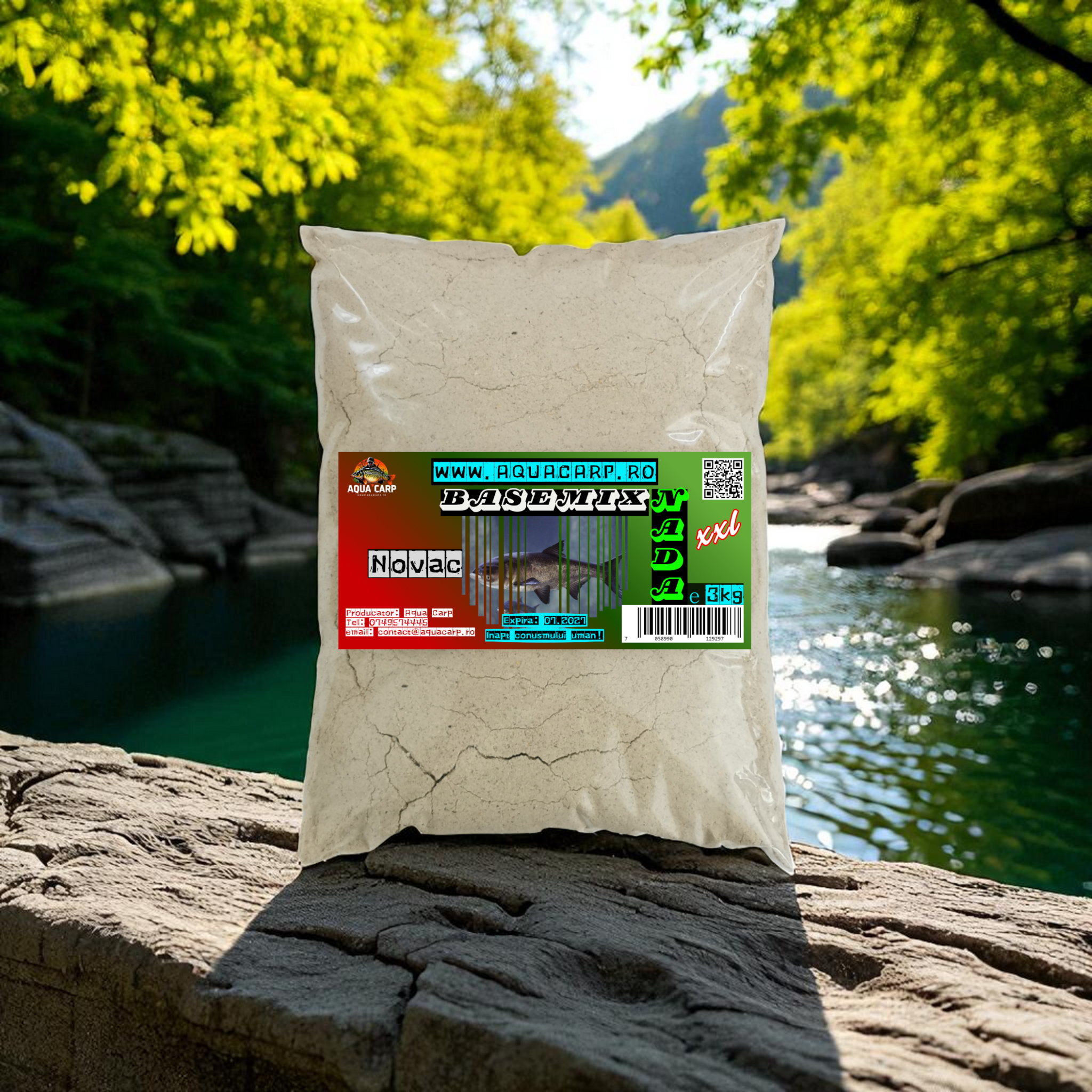 Groundbait BaseMix AquaCarp Novac 3kg