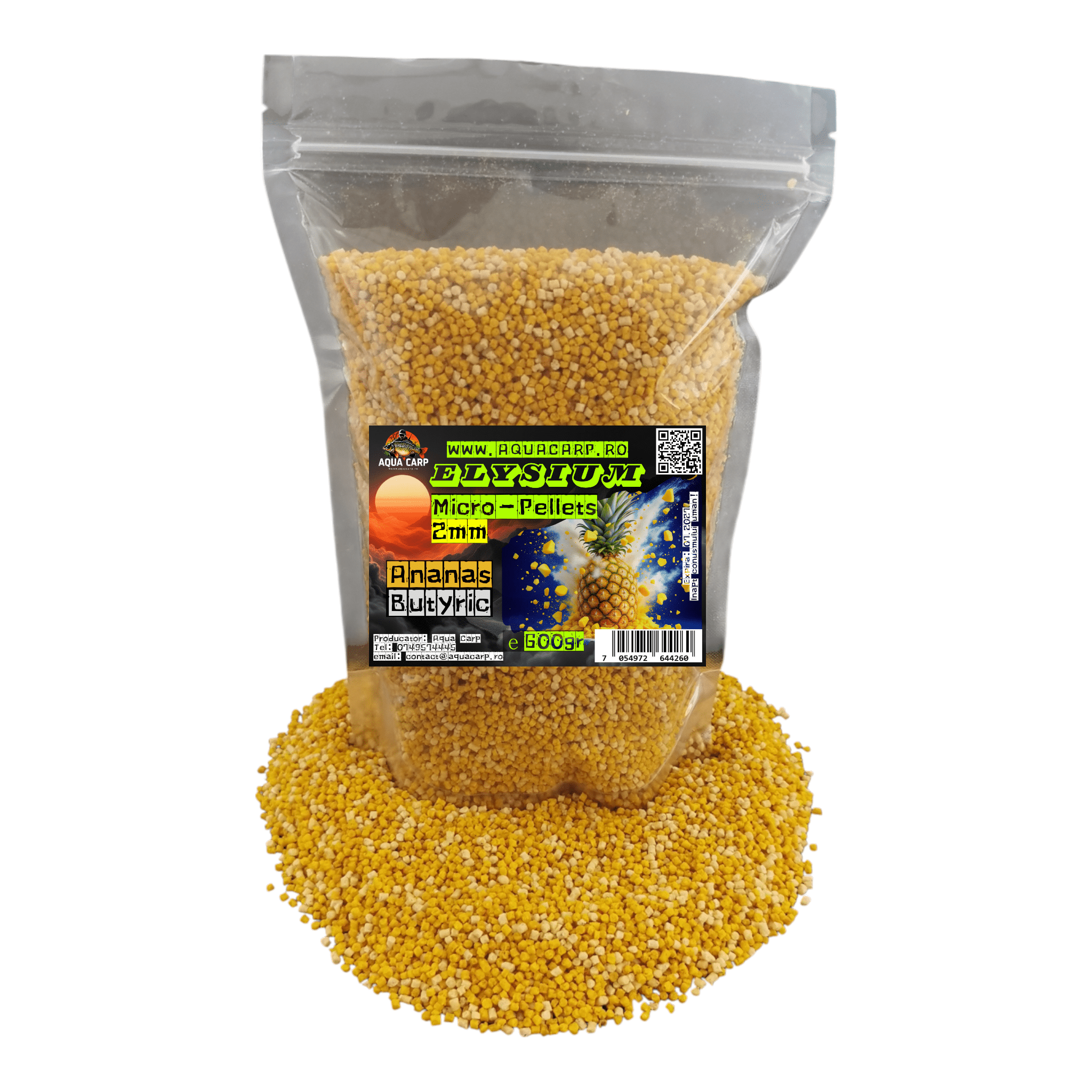 Micropeleti AquaCarp Elysium 2mm Ananas & Butyric 600gr