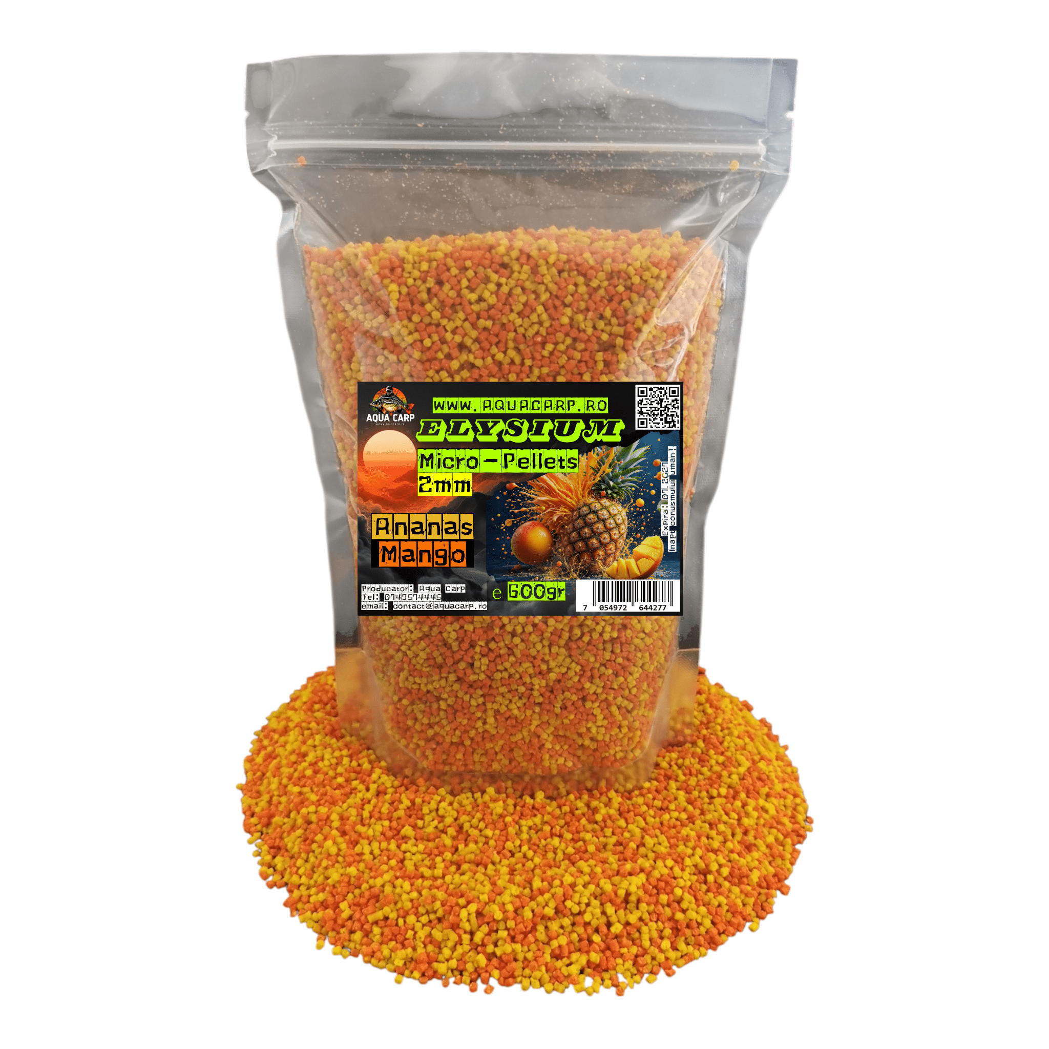 Micropeleti AquaCarp Elysium 2mm Ananas & Mango 600gr