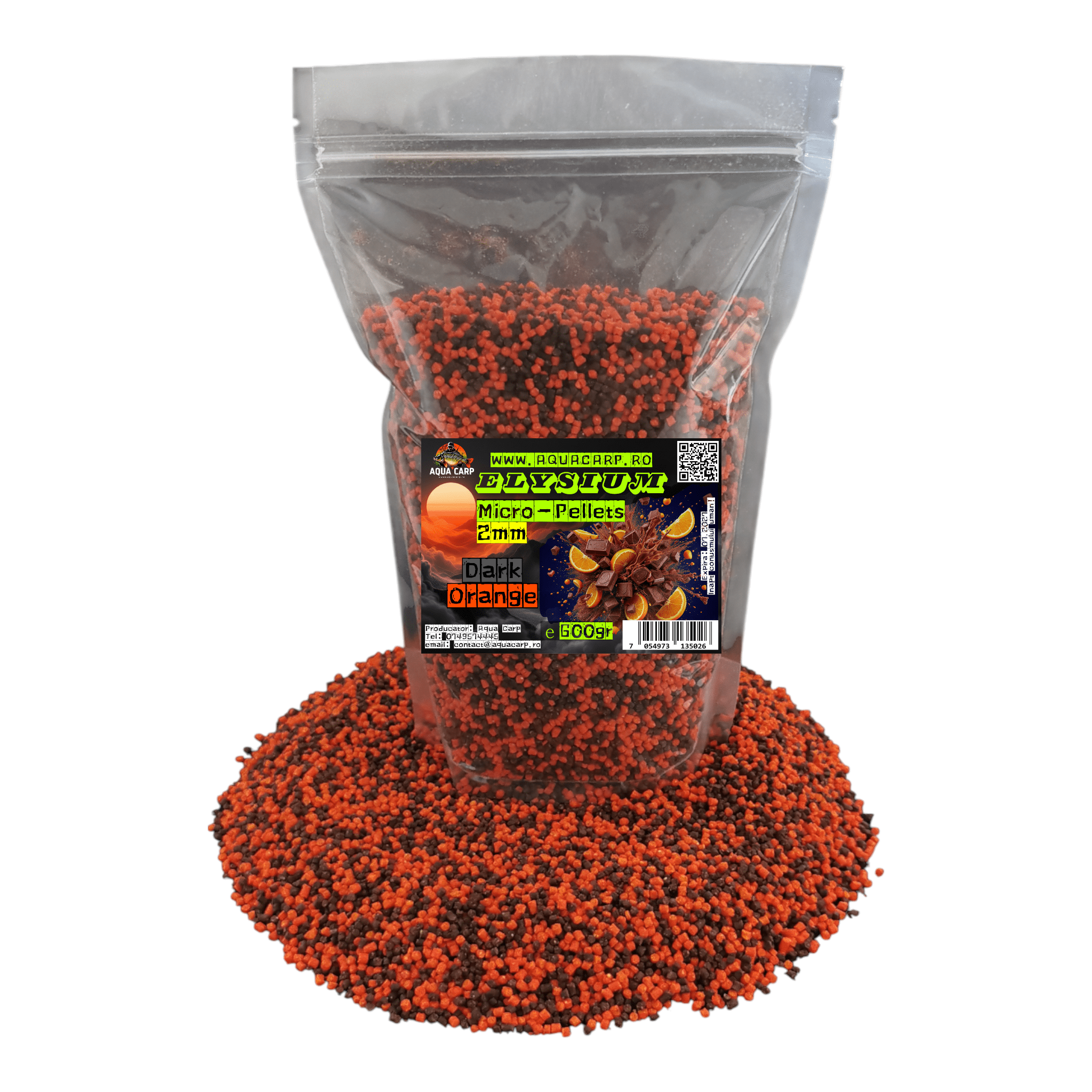 Micropeleti AquaCarp Elysium 2mm Dark Orange 600gr