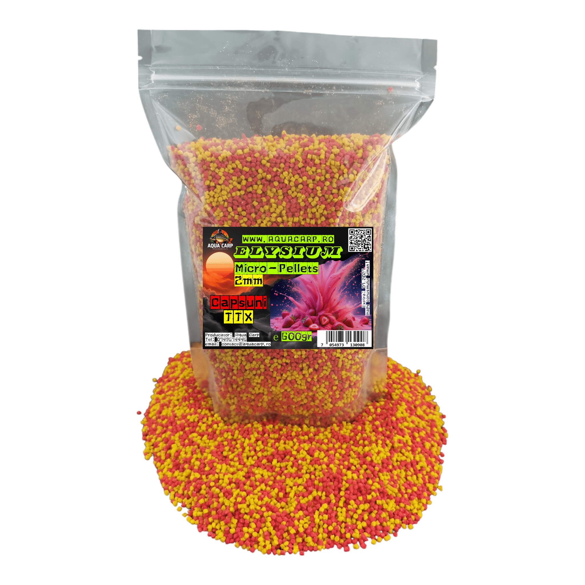 Micropeleti AquaCarp Elysium 2mm TTX & Capsuni 600gr