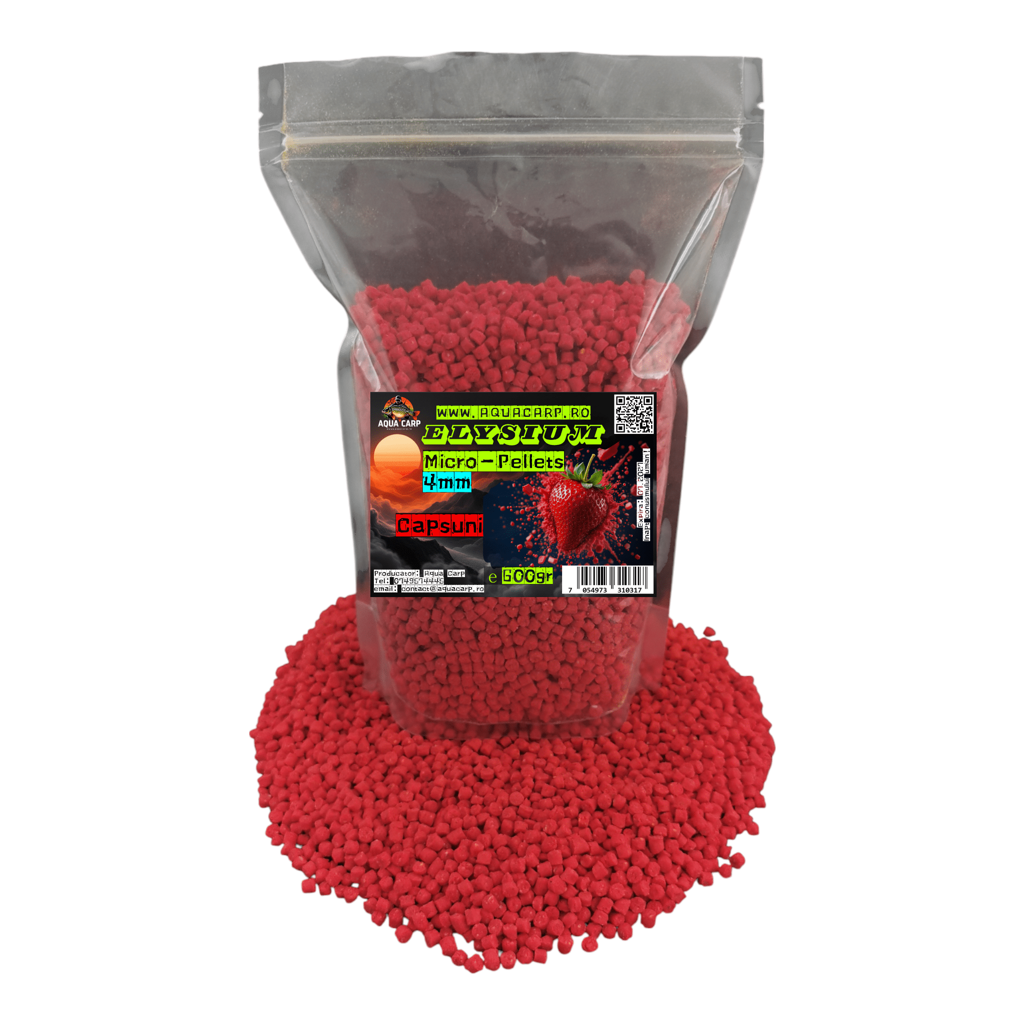 Micropeleti AquaCarp Elysium 4mm Capsuni 600gr
