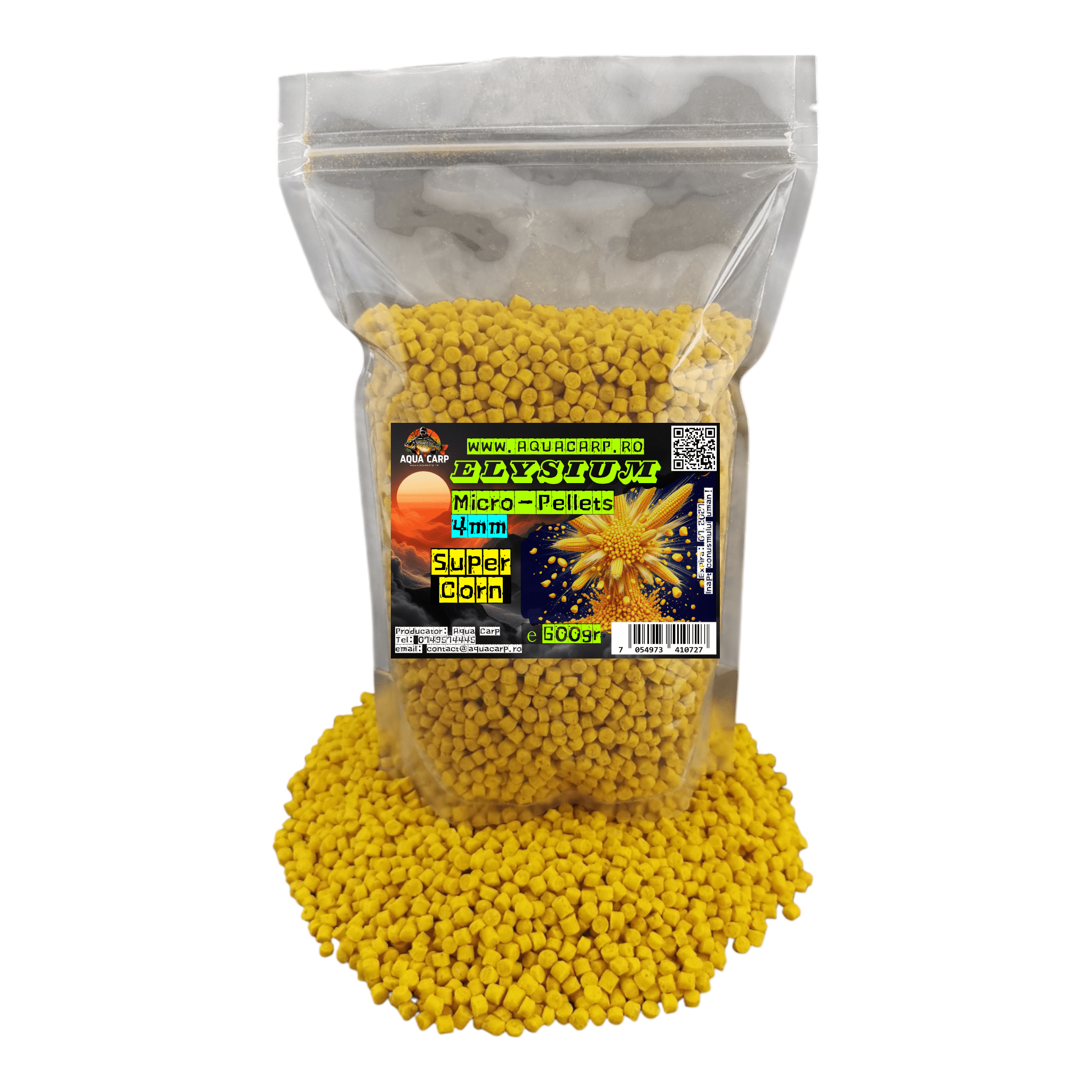 Micropeleti AquaCarp Elysium 4mm Super Corn 600gr