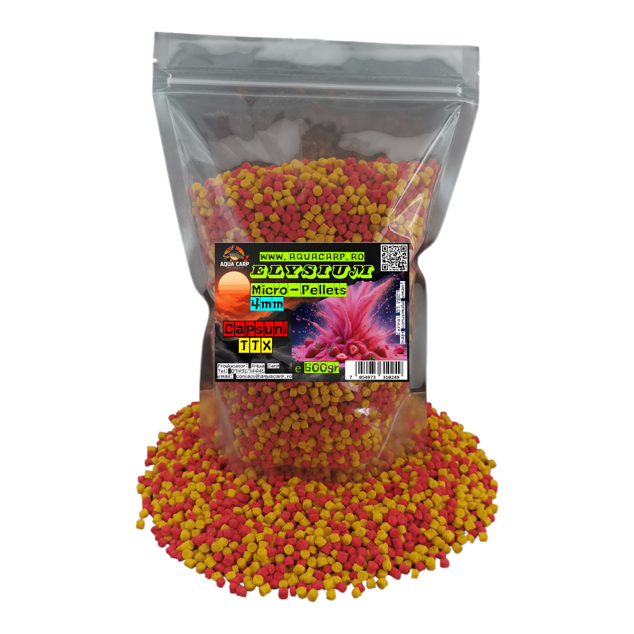 Micropeleti AquaCarp Elysium 4mm TTX & Capsuni 600gr