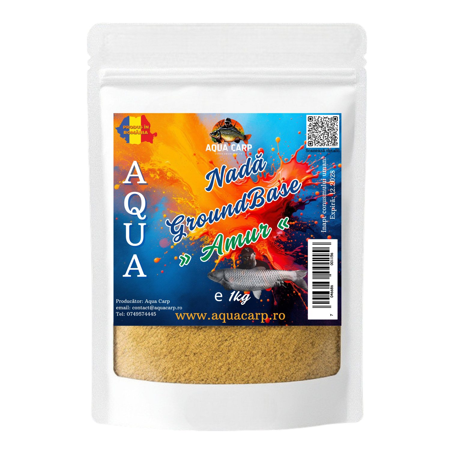 Nadă Aqua GroundBase Amur 1kg