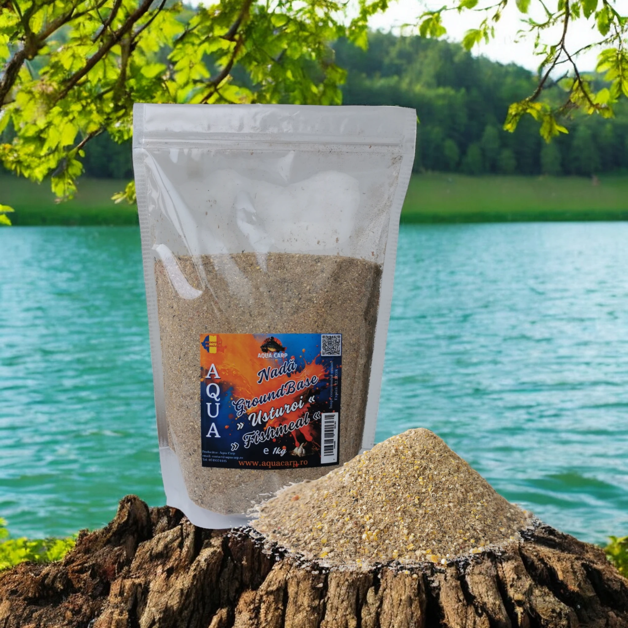 Nadă Aqua GroundBase Pește & Usturoi 1kg