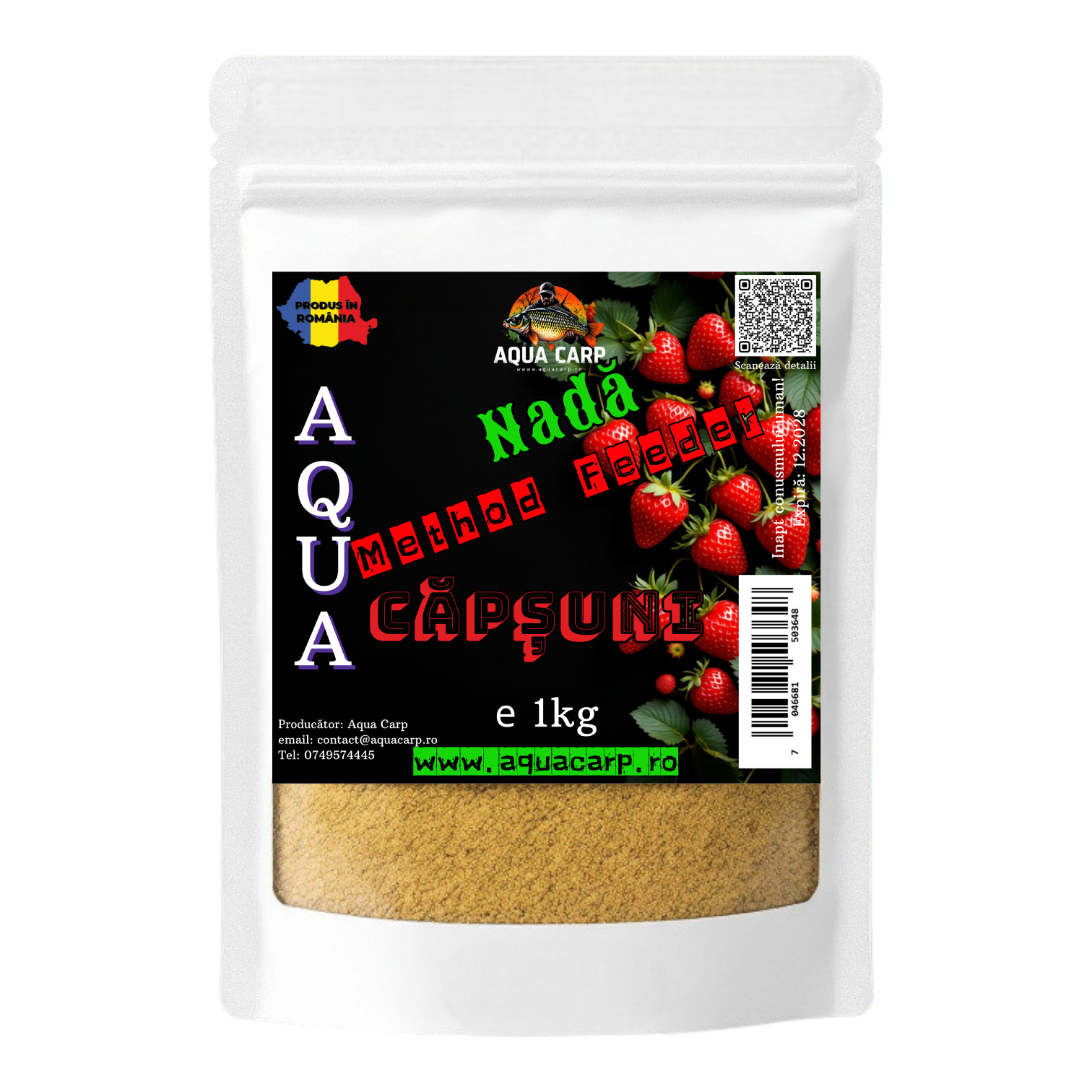 Nadă Aqua Method Feeder Căpșuni 1kg