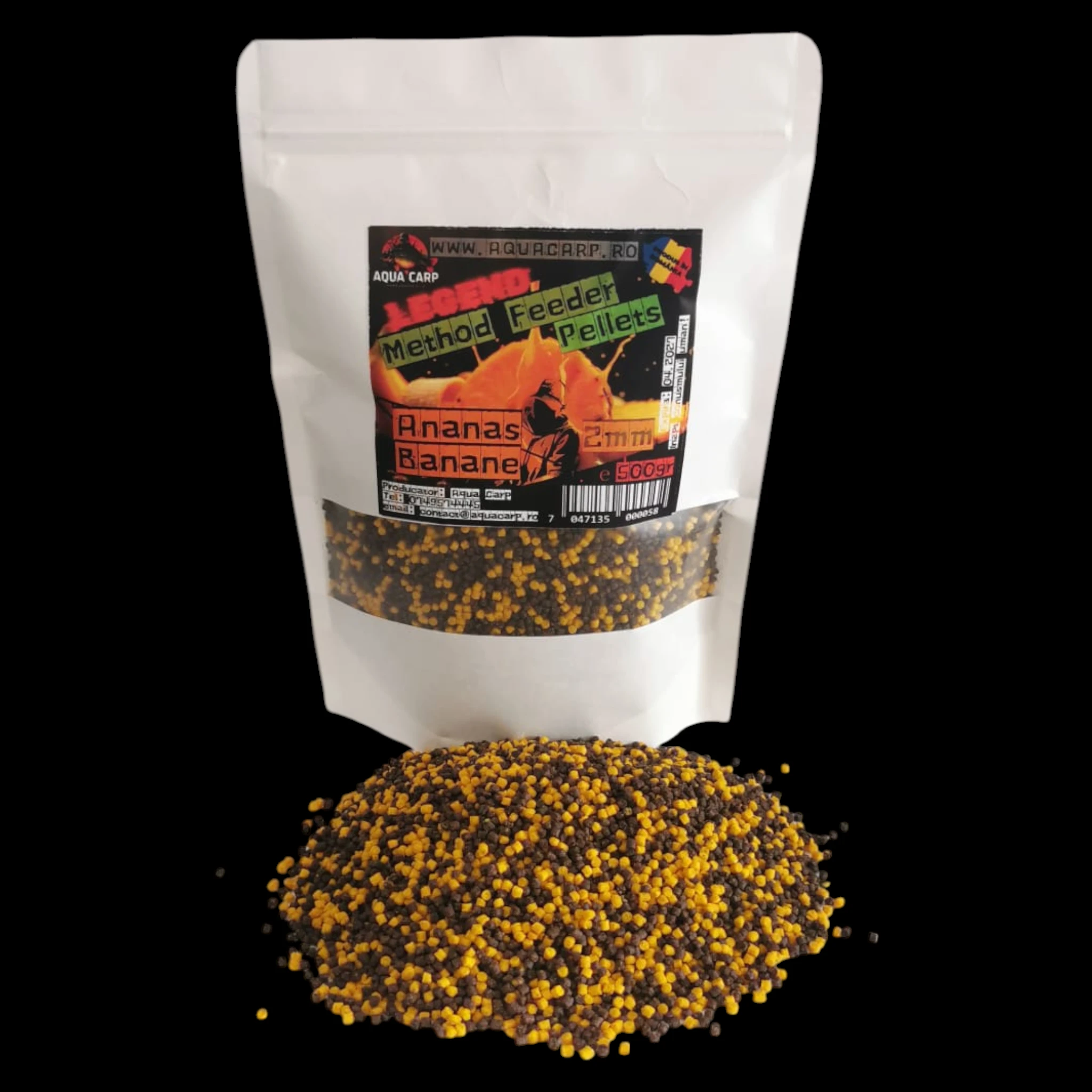 Pelete AquaCarp Legend Method Feeder 2mm Ananas & Banane 500gr
