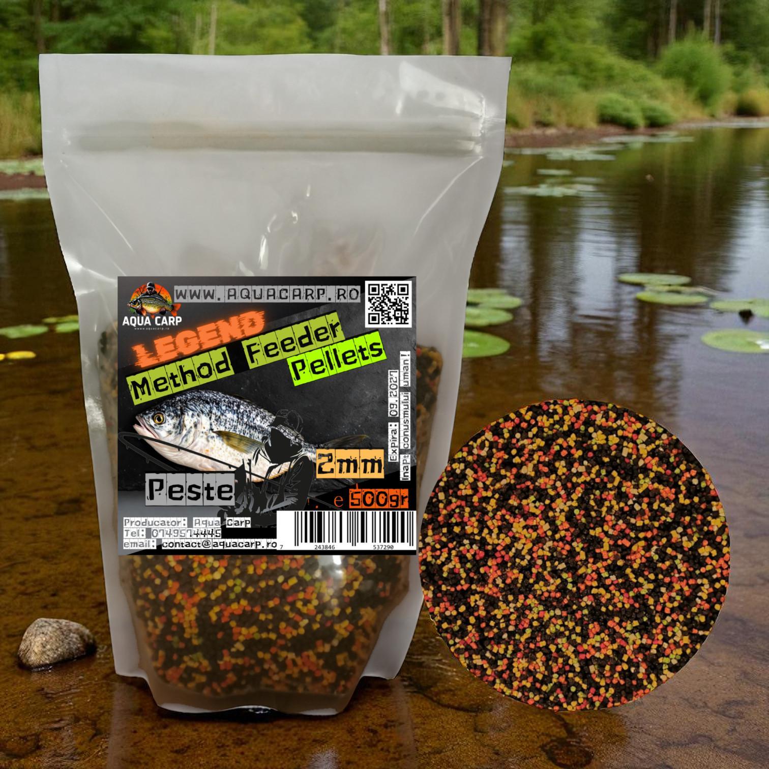 Pelete AquaCarp Legend Method Feeder 2mm Fish Mix 500gr