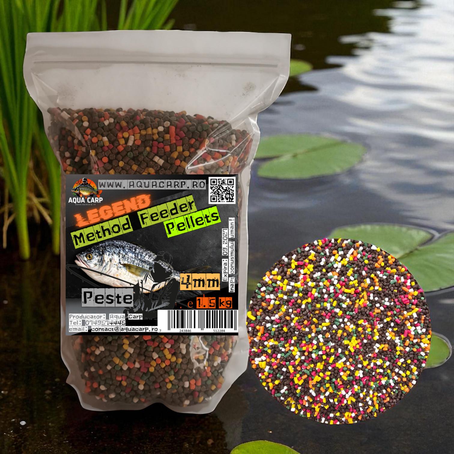 Pelete AquaCarp Legend Method Feeder 4mm Fish Mix 1.5 Kg
